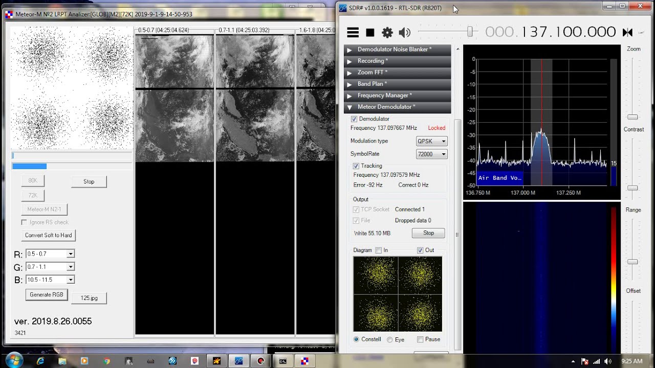 REAL TIME Meteor M2 decoding