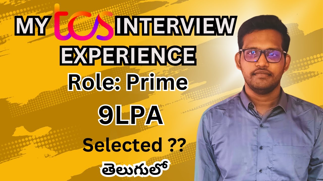 TCS PRIME INTERVIEW EXPERIENCE IN TELUGU | PRIME ROLE | 2025 BATCH | #tcsinterview
