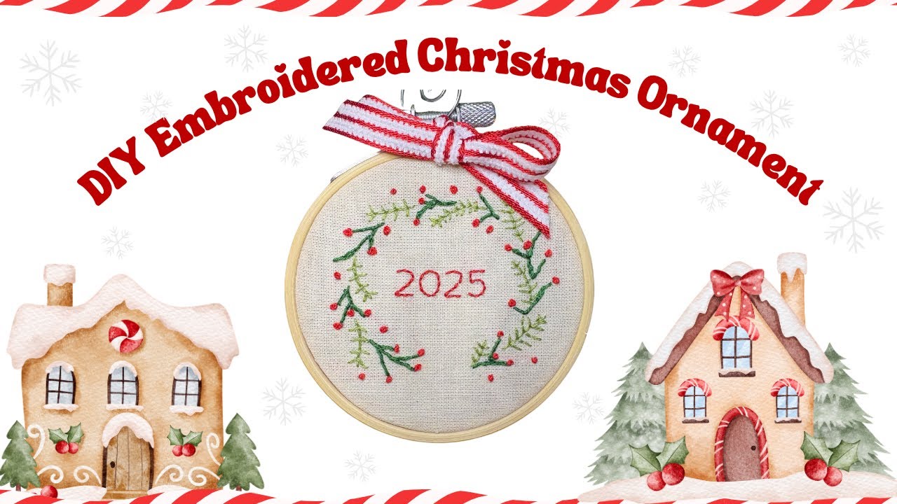 2025 Wreath Embroidered Ornament