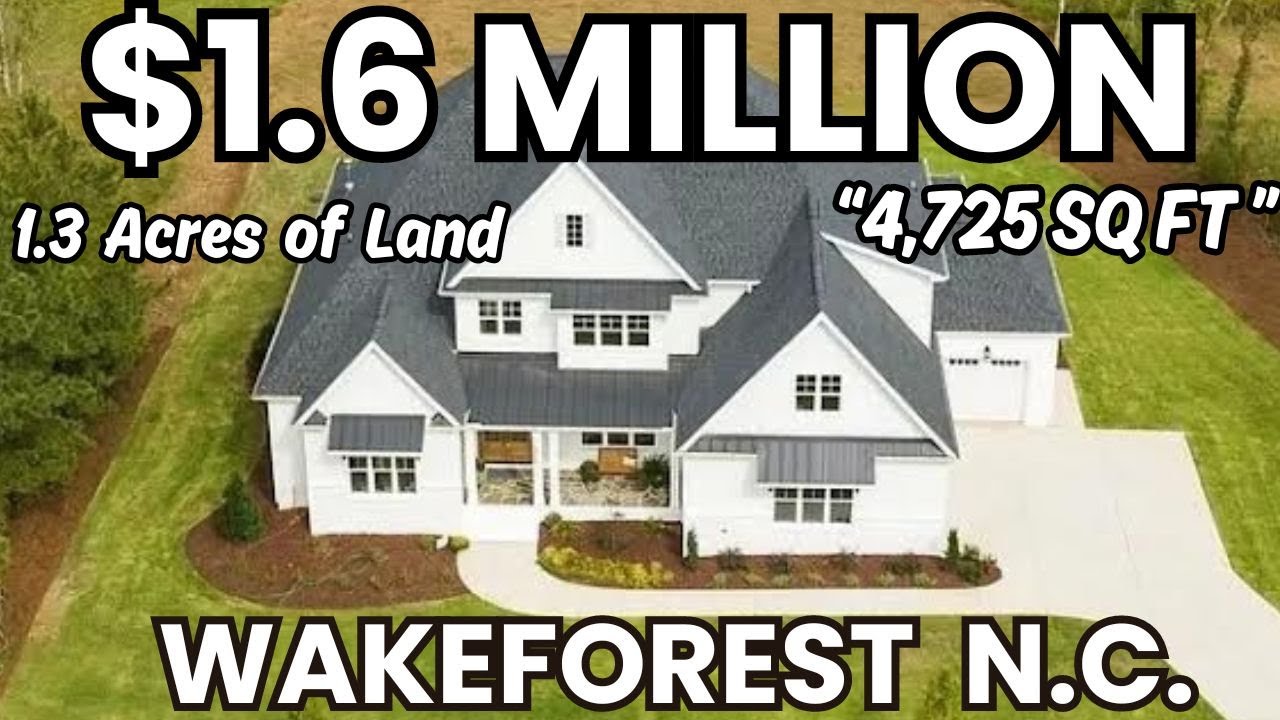 $1.6 Million | Wake Forest NC | Luxury New Construction | 1.3 Acres |