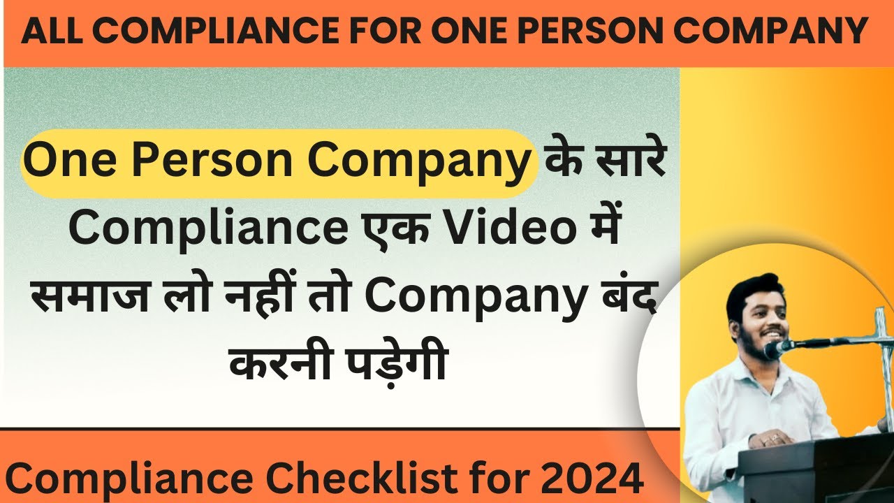 OPC Company All Compliance Checklist 2024 || All OPC Compliance in Once video || Synopsis24