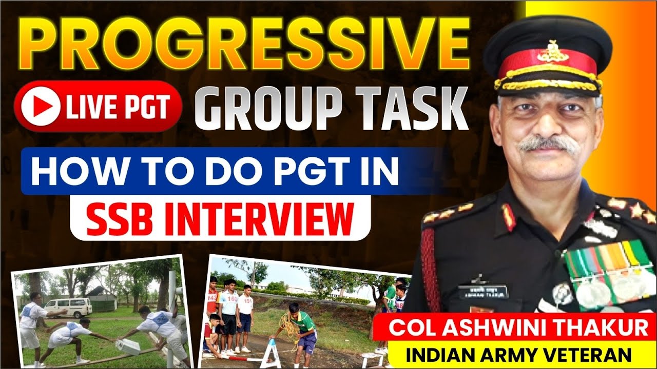 Live SSB Interview Progressive Group Task🚀 Best Way To Perform PGT- Complete Guide! Learn with Sumit