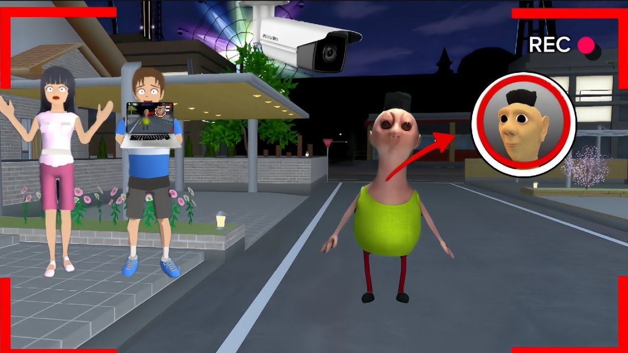 YUTA Mio panik CCTV merekam HANTU HAMOOD menyerang kota sakura 😱| sakuraschoolsimulator 
