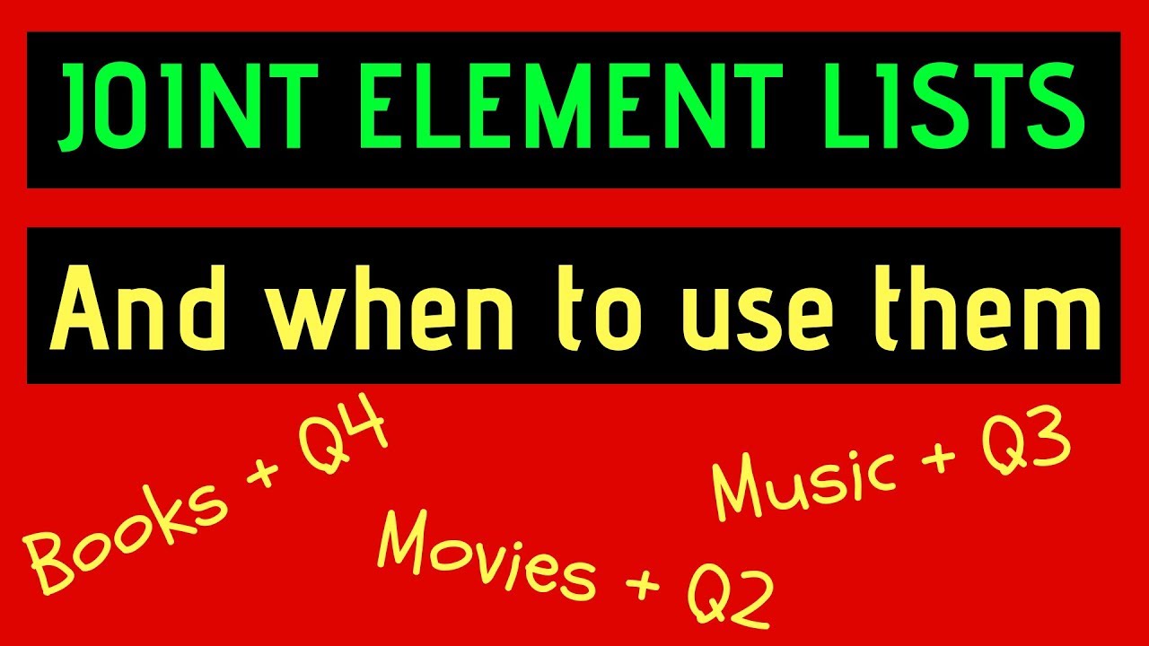 Joint Element Lists and When to Use Them - MicroStrategy
