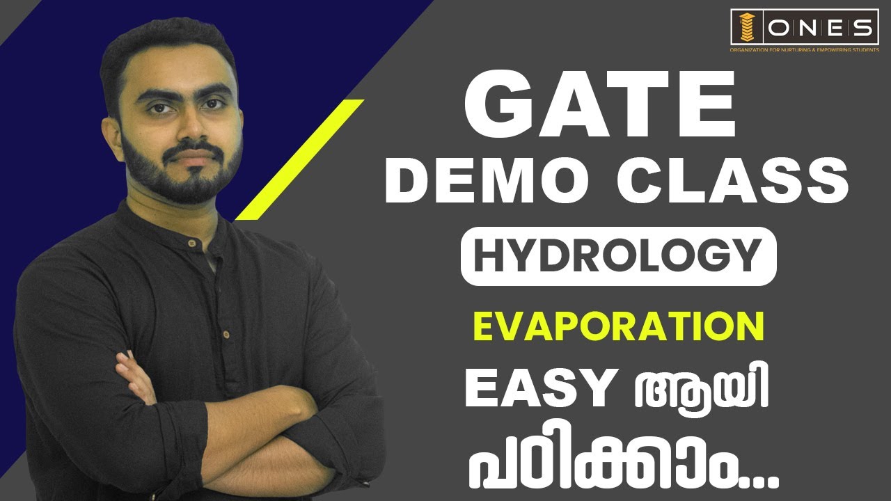 GATE | HYDROLOGY - DEMO CLASS |  EVAPORATION | ONES
