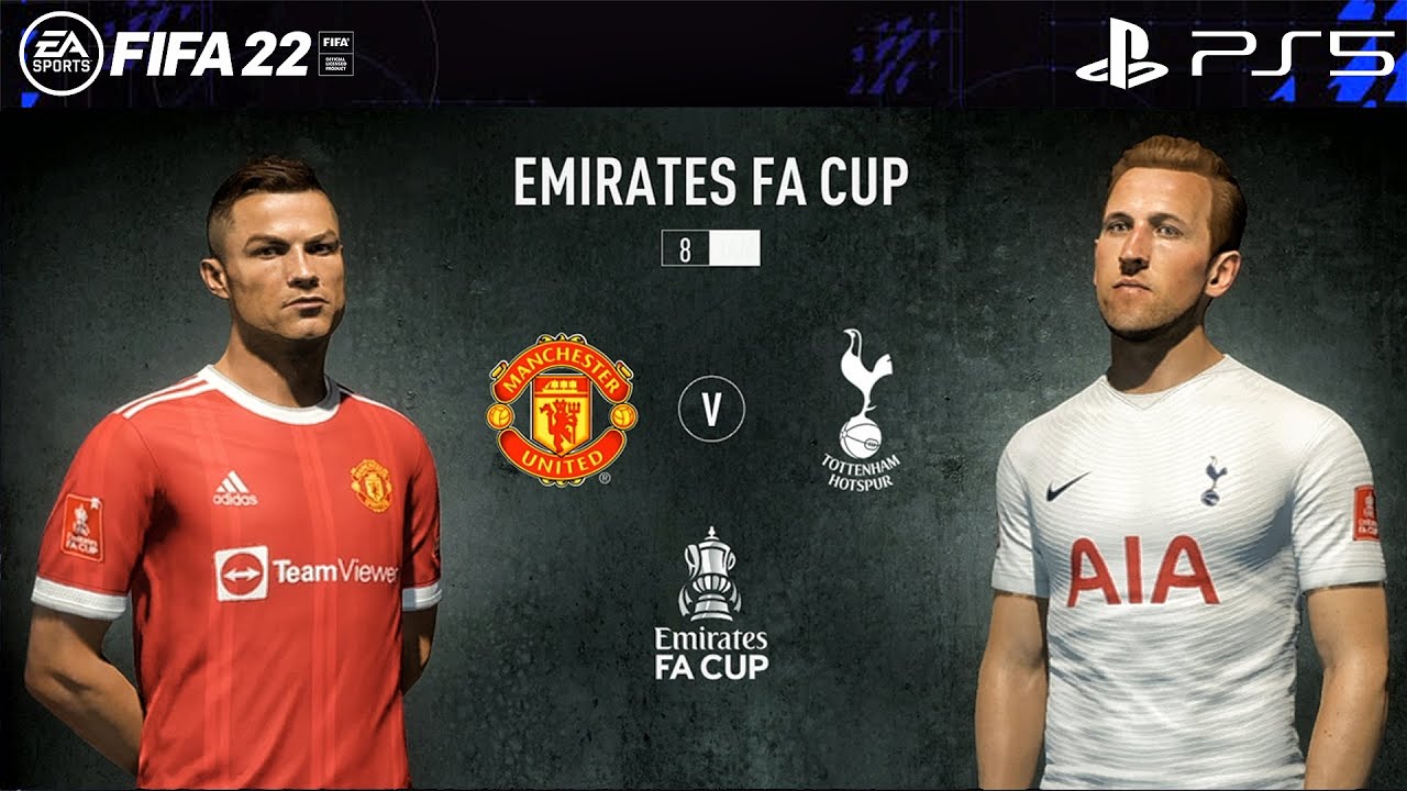 FIFA 22 - Manchester United vs Tottenham Hotspurs - FA Cup Final 21/22 | Full match PS5 Gameplay