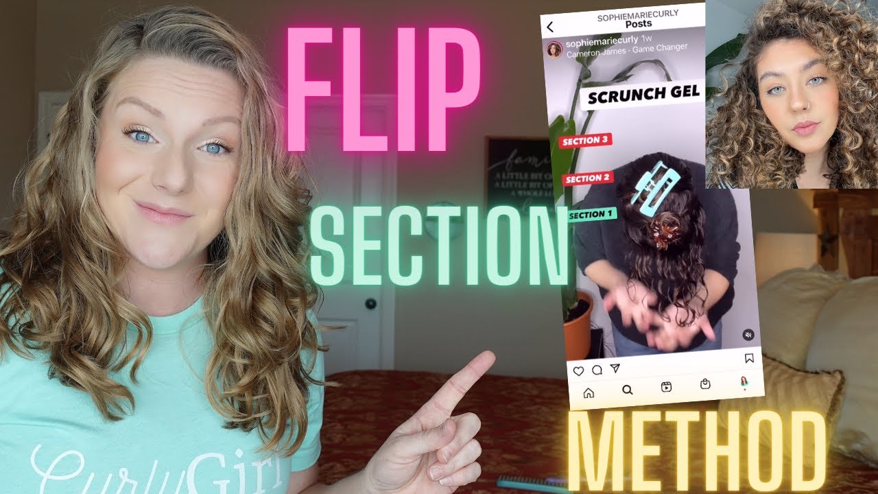 FLIP SECTION METHOD -- Wavy Curly Hair Styling Technique