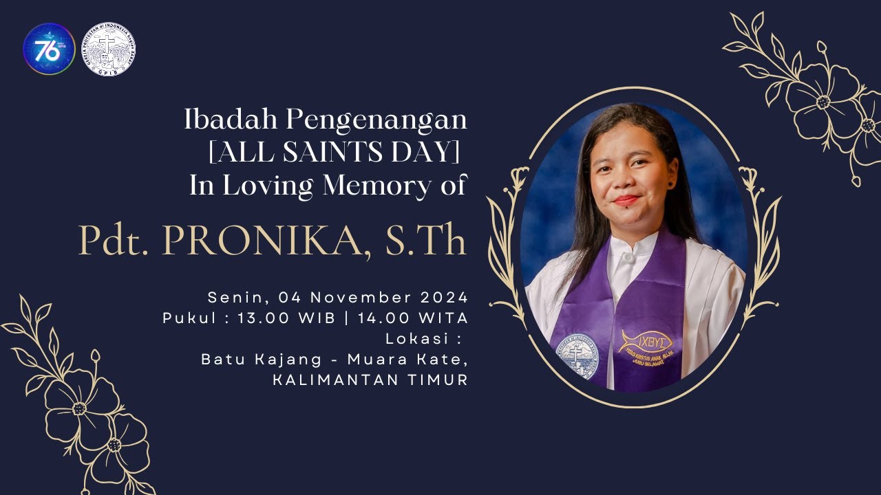 Ibadah Pengenangan dan Tabur Bunga Pdt PRONIKA