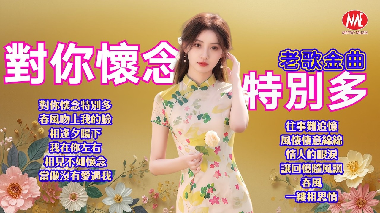 【老歌金曲】對你懷念特別多丨春風吻上我的臉丨相逢夕陽下丨我在你左右丨相見不如懷念丨當做沒有愛過我丨往事難追憶丨風悽悽意綿綿丨情人的眼淚丨讓回憶隨風飄丨Mandarin Oldies(歌詞版)