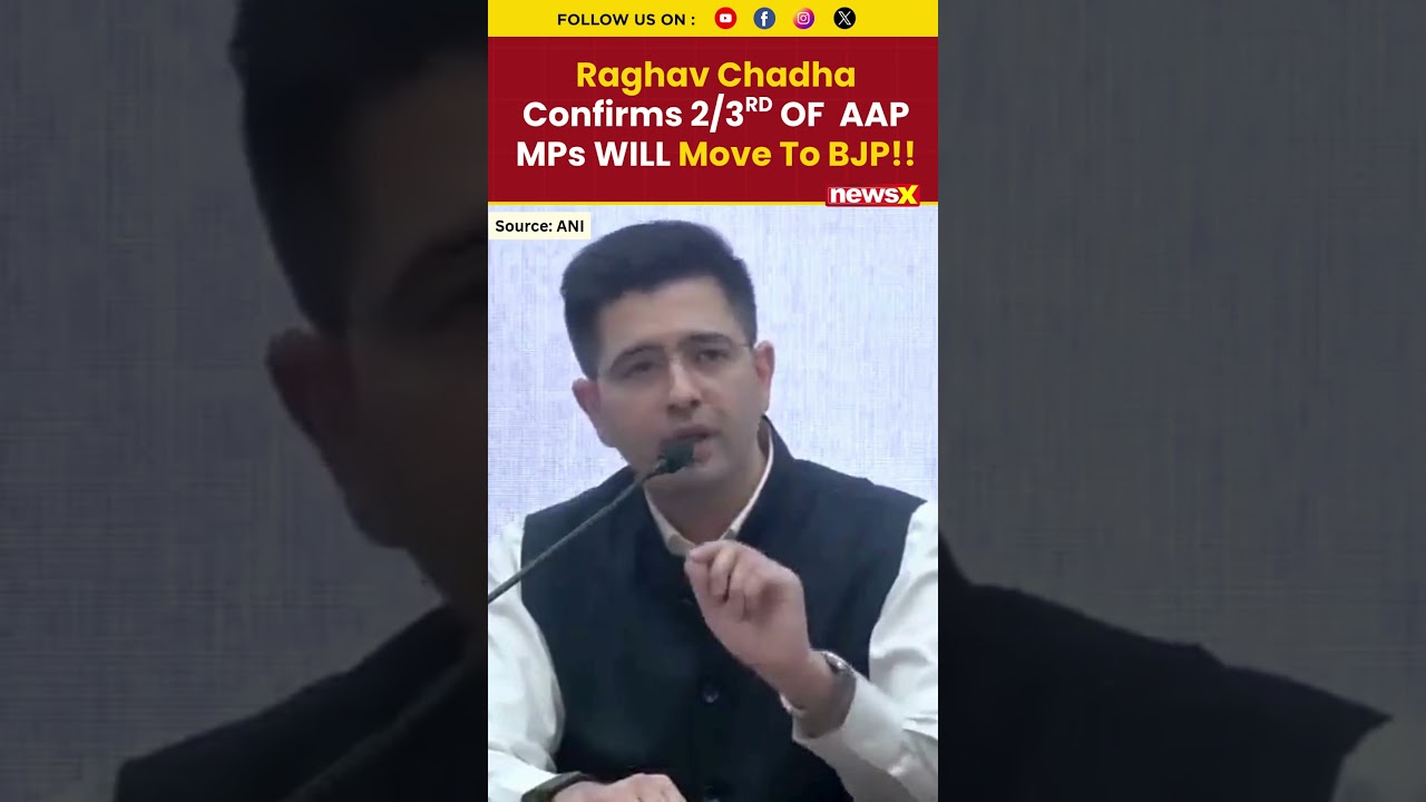 Raghav Chadha Announces Two Third AAP Rajya Sabha MPs Merge With BJP #raghavchadha #breakingnews
