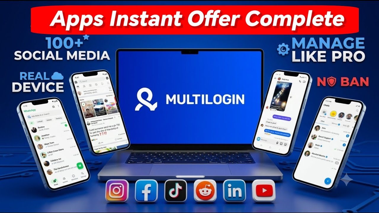 Android Cloud ReaL Device For MultiLogin | How To Manage Multiple Social Media Account In One Place
