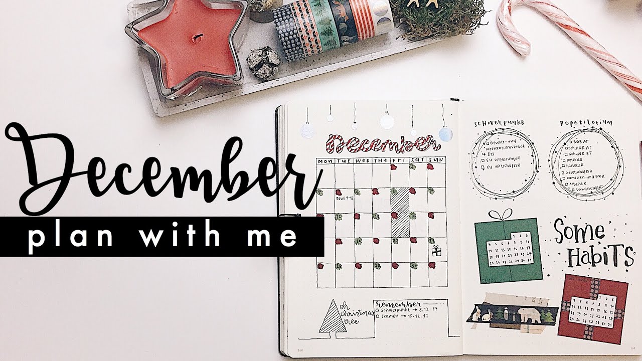 plan with me | december bullet journal set up
