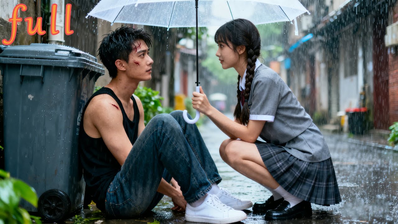 No one cared the injured CEO in the rain—only a poor girl handed him an umbrella! Love born!
