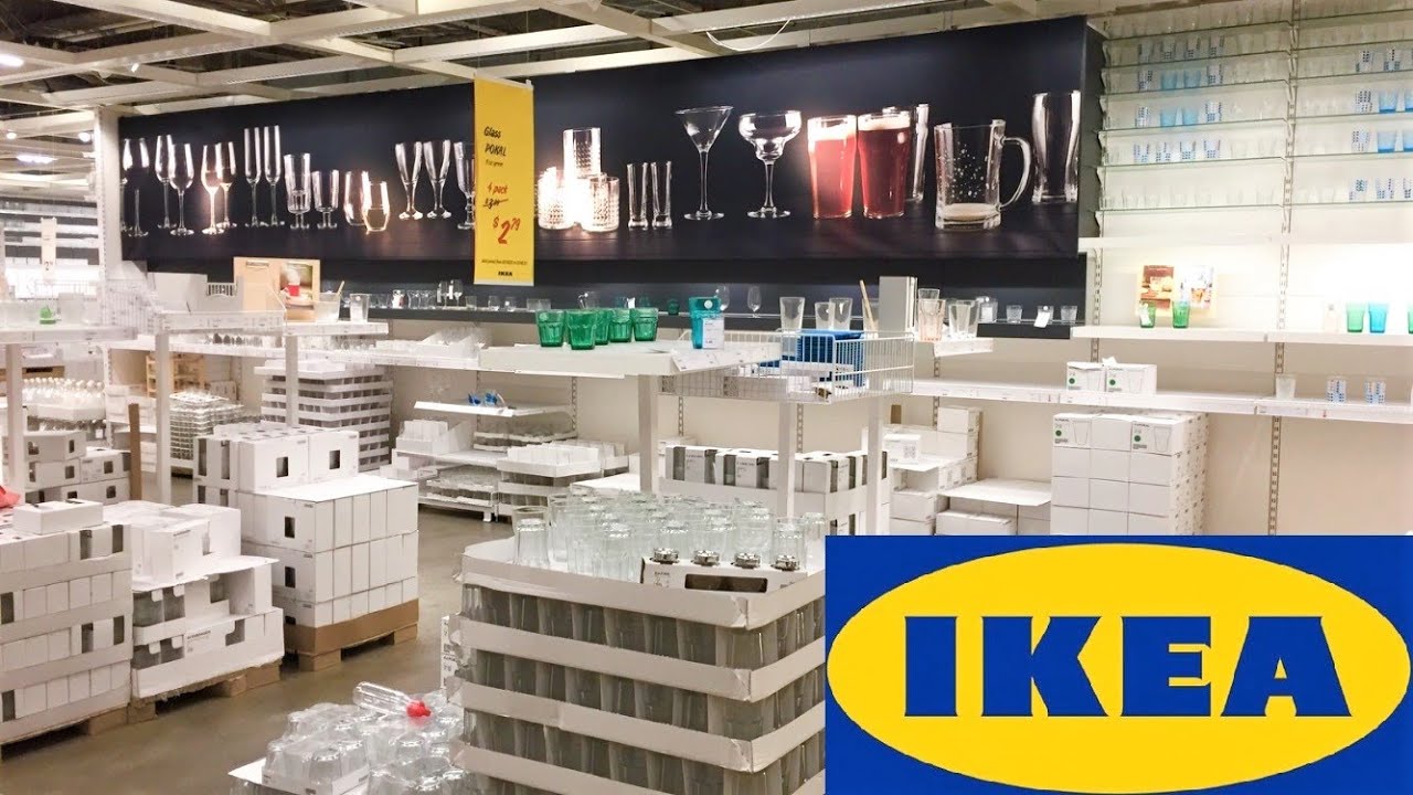 IKEA KITCHEN DRINKWARE GLASSWARE GLASSES CUPS COFFEE MUGS SHOP WITH ME SHOPPING STORE WALK THROUGH