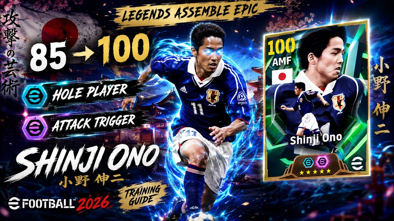 😱 FREE Shinji Ono from Legends Assemble is So Smooth! Best Build + Gameplay | eFootball 2026
