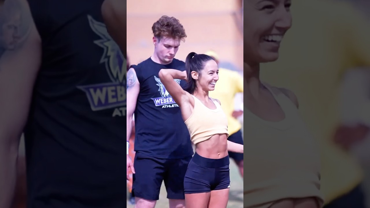 Sun and stunts&hellip;. Name a more iconic duo ❤️&zwj;🔥 #cheer #acro #stunt