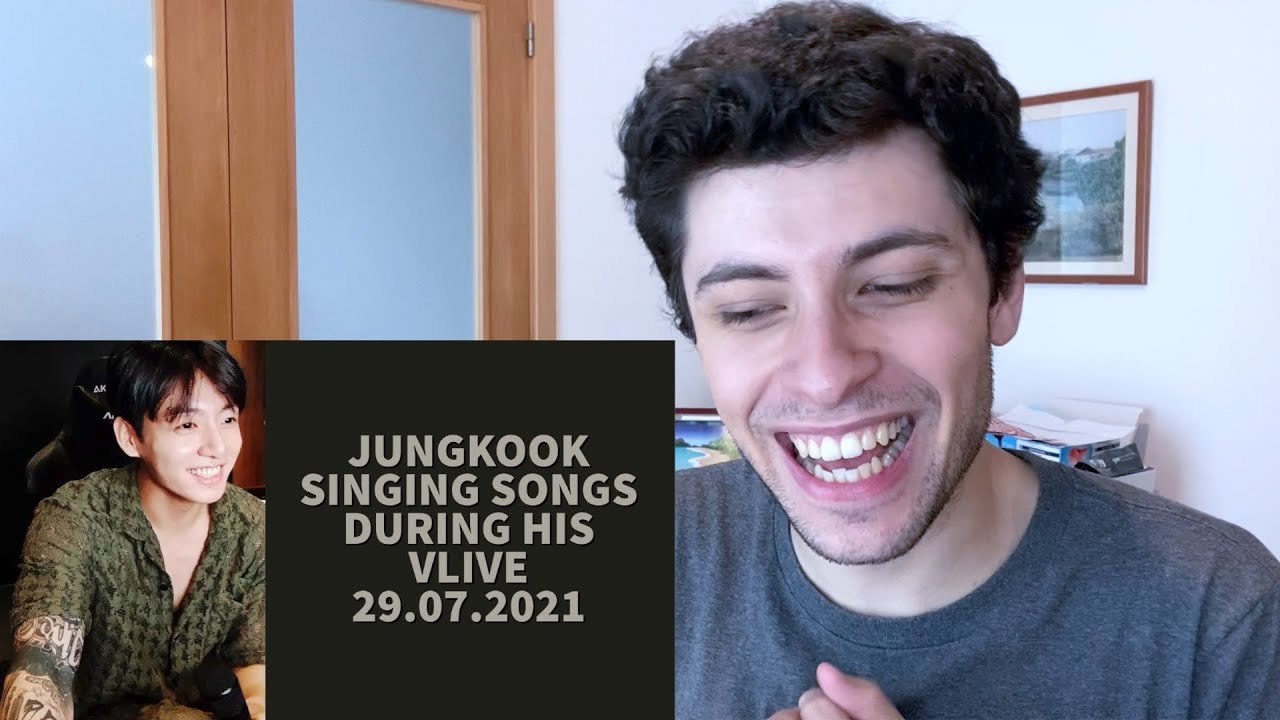Singer Reacts to Jungkook singing songs during his Vlive 29.7.21 (from BTS 방탄소년단) Pt 1