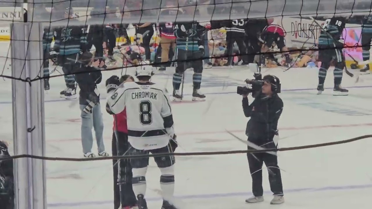 Ontario Reign Teddy Bear Toss December 20 2025 