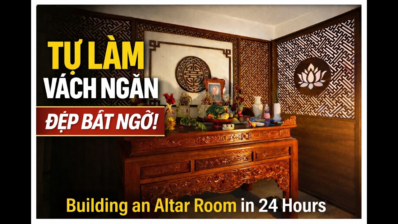 Thi công Phòng Thờ Đẹp trong 24 giờ | Building an Altar Room in 24 Hours | 24 Hours in 13 Minutes