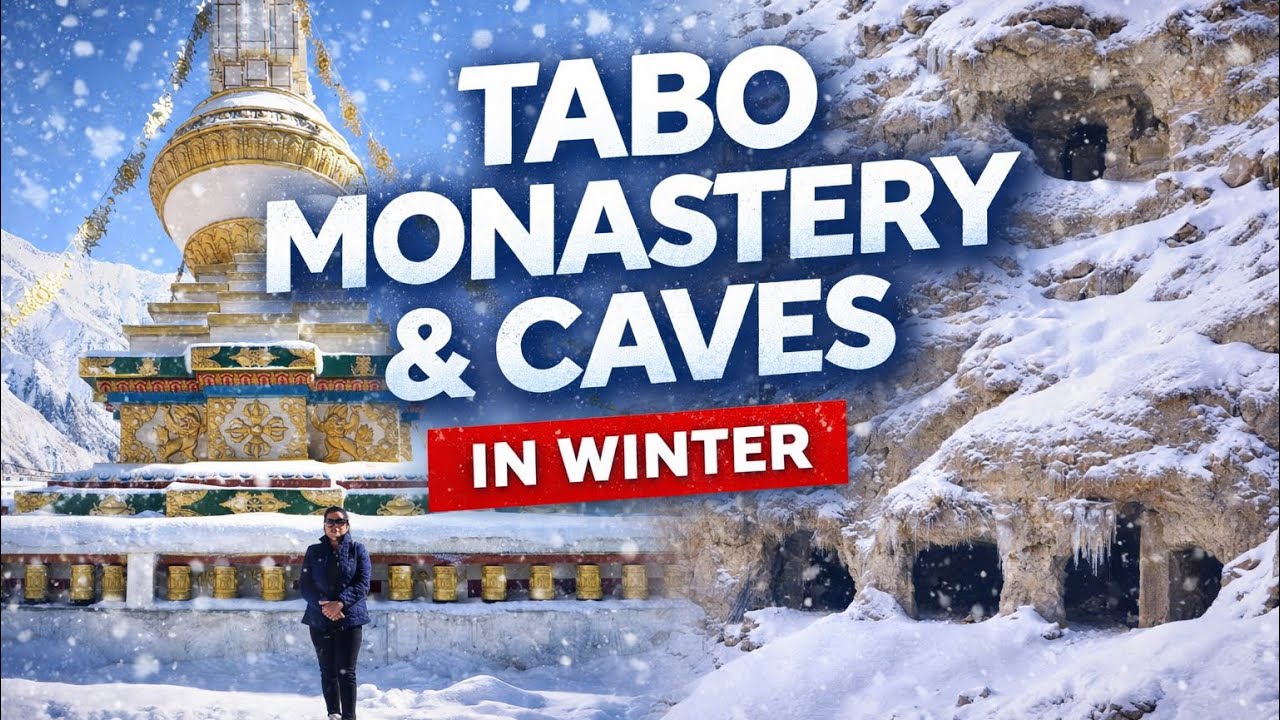 TABO in Winter 😱 | World’s Oldest Monastery & Hidden Caves | Spiti Valley |Spiti winter trip 
