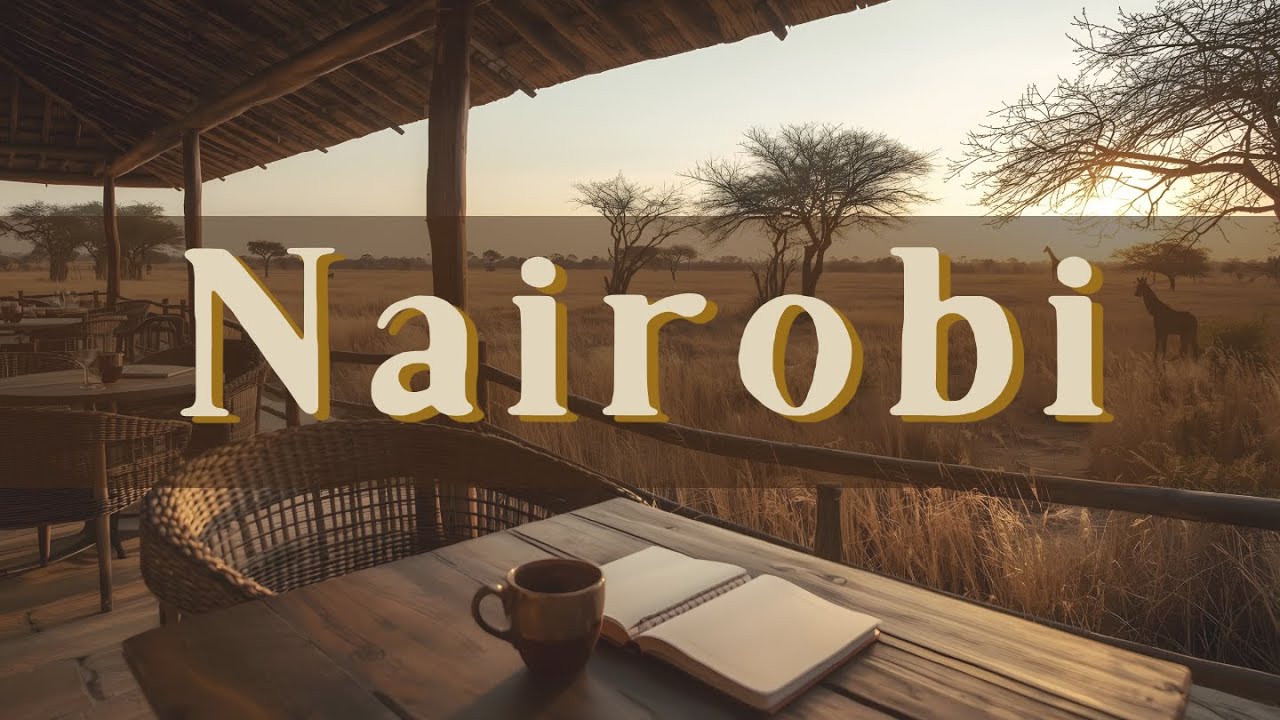 Authentic Nairobi Veranda  🇰🇪 Savannah View & Golden Hour | Kalimba & Kora Lofi | Work in Kenya