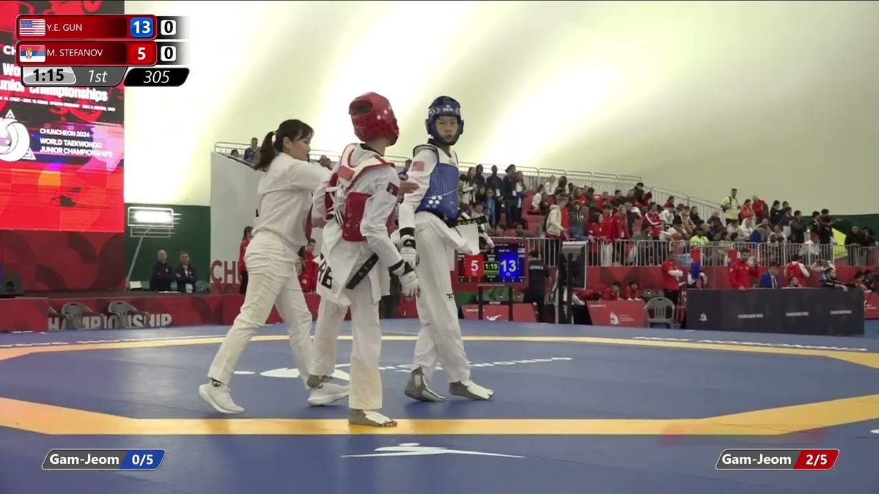 305 Round of 64 Men  45kg USA Y E  GUN SRB M  STEFANOV