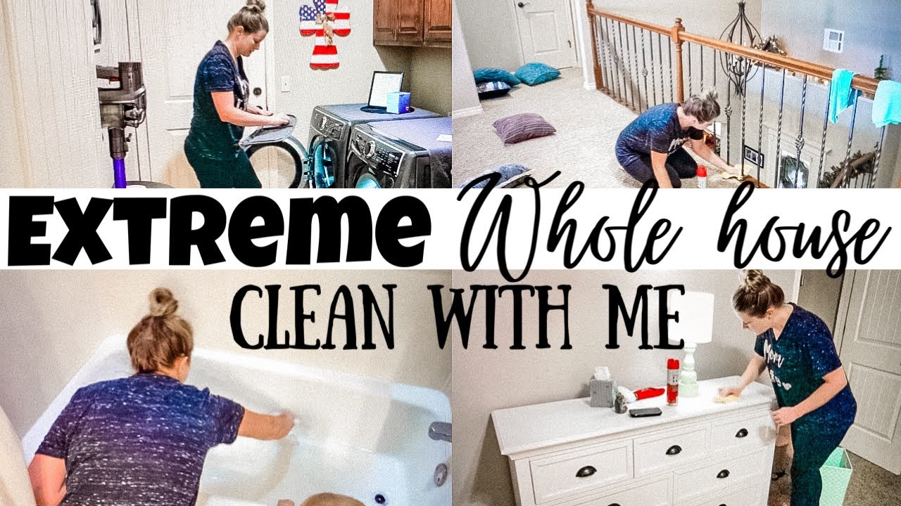 NEW! WHOLE HOUSE CLEAN WITH ME / EXTREME CLEANING MOTIVATION / PRE CHRISTMAS DEEP CLEAN
