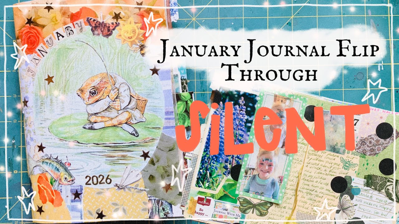Silent January Journal Flip Through - ASMR No Talking