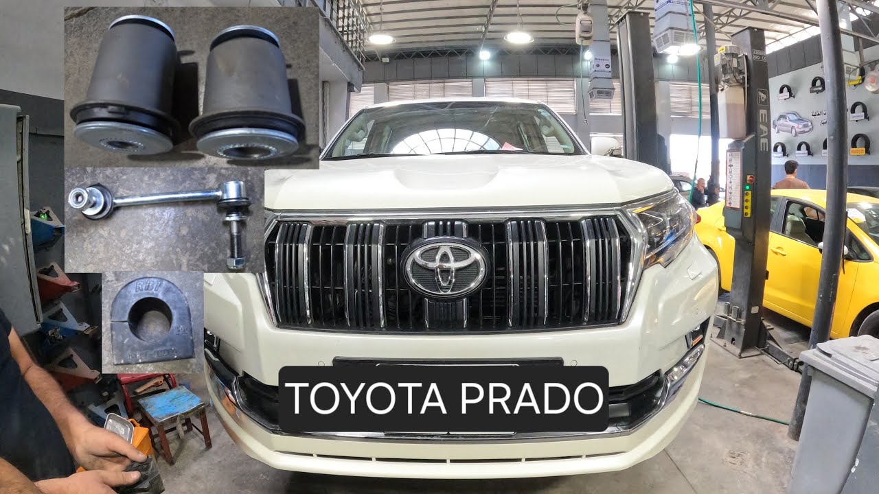 remplacement du bloc silencieux du bras inférieur - bagues et tiges stabilisatrices - Toyota Prado