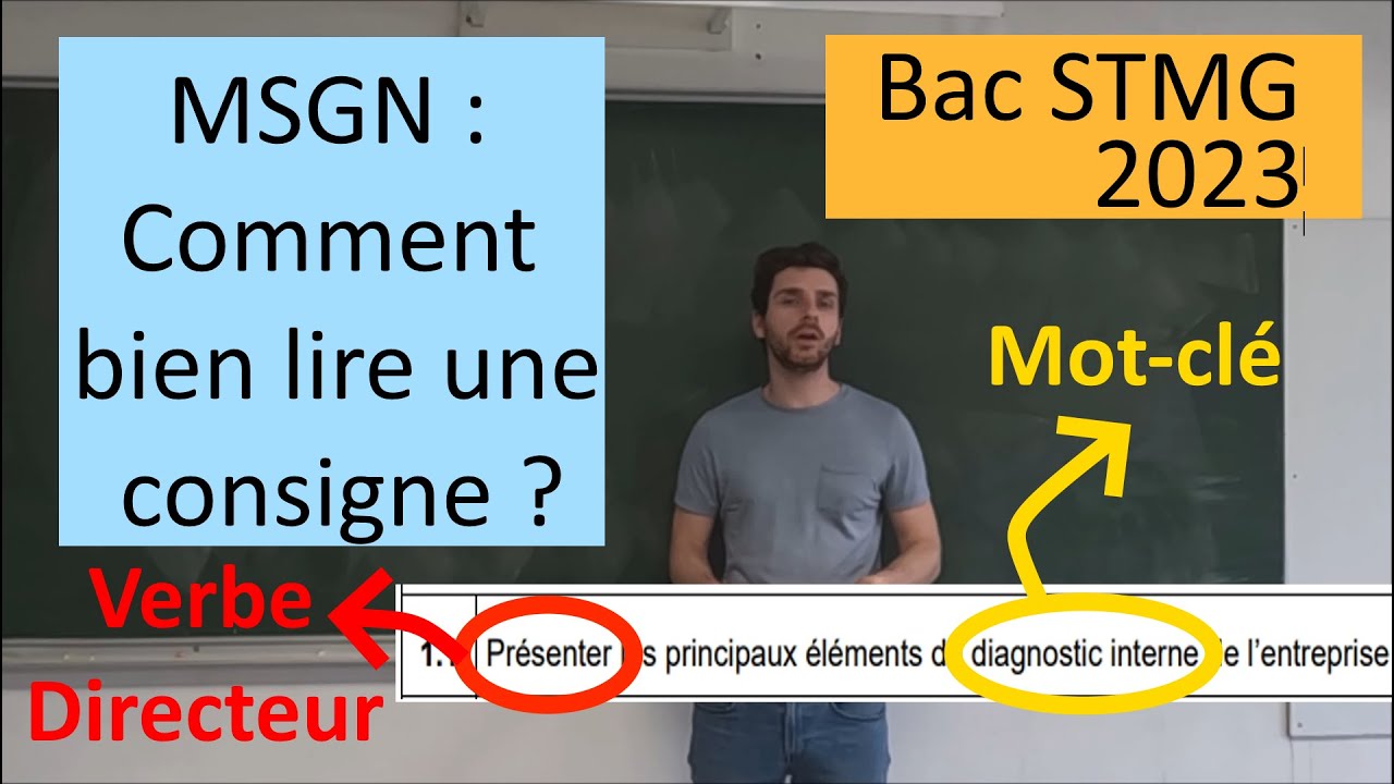 M&eacute;thode : Comment bien lire une consigne au Bac MSGN
