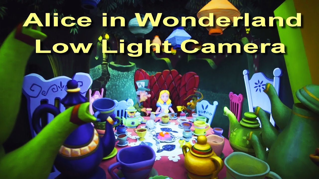 Alice in Wonderland Full Ride Front Seat Low Light HD POV   Disneyland CA