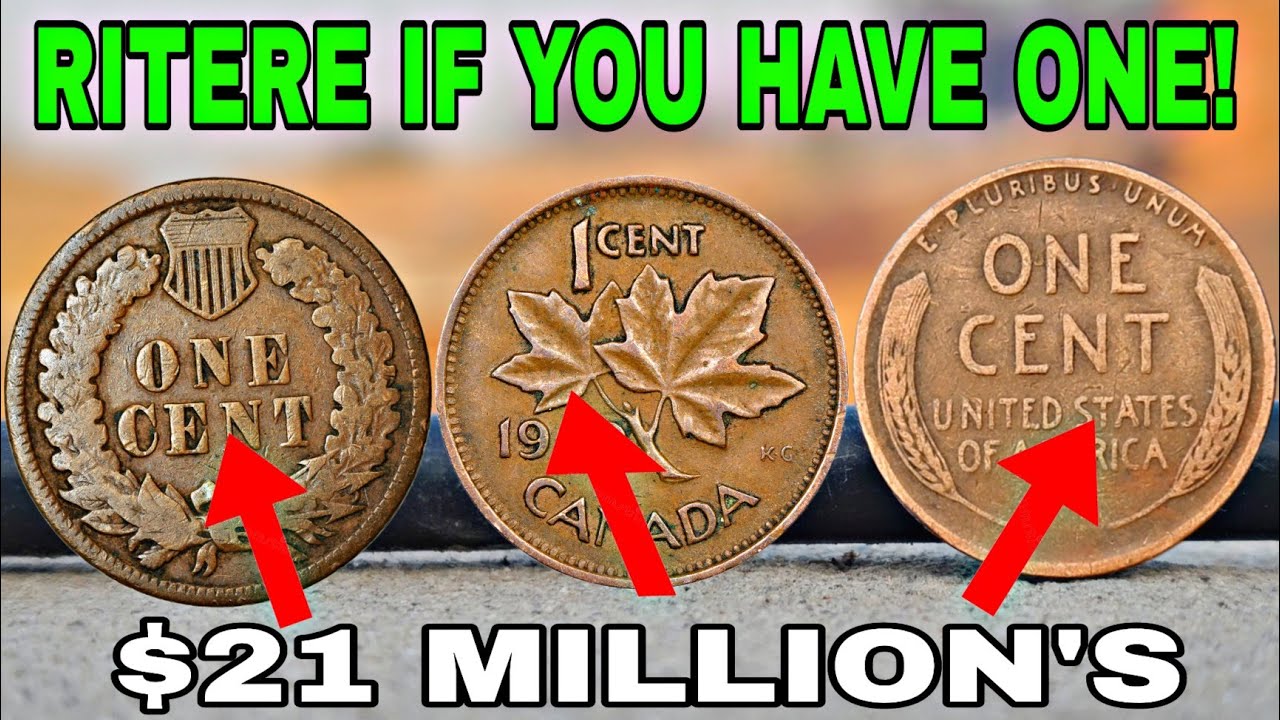 Top 4 Ultra Rare Old Pennies Worth MILLION's! Valuable Wheat Penny & Canada One Cent & Indian Cent!