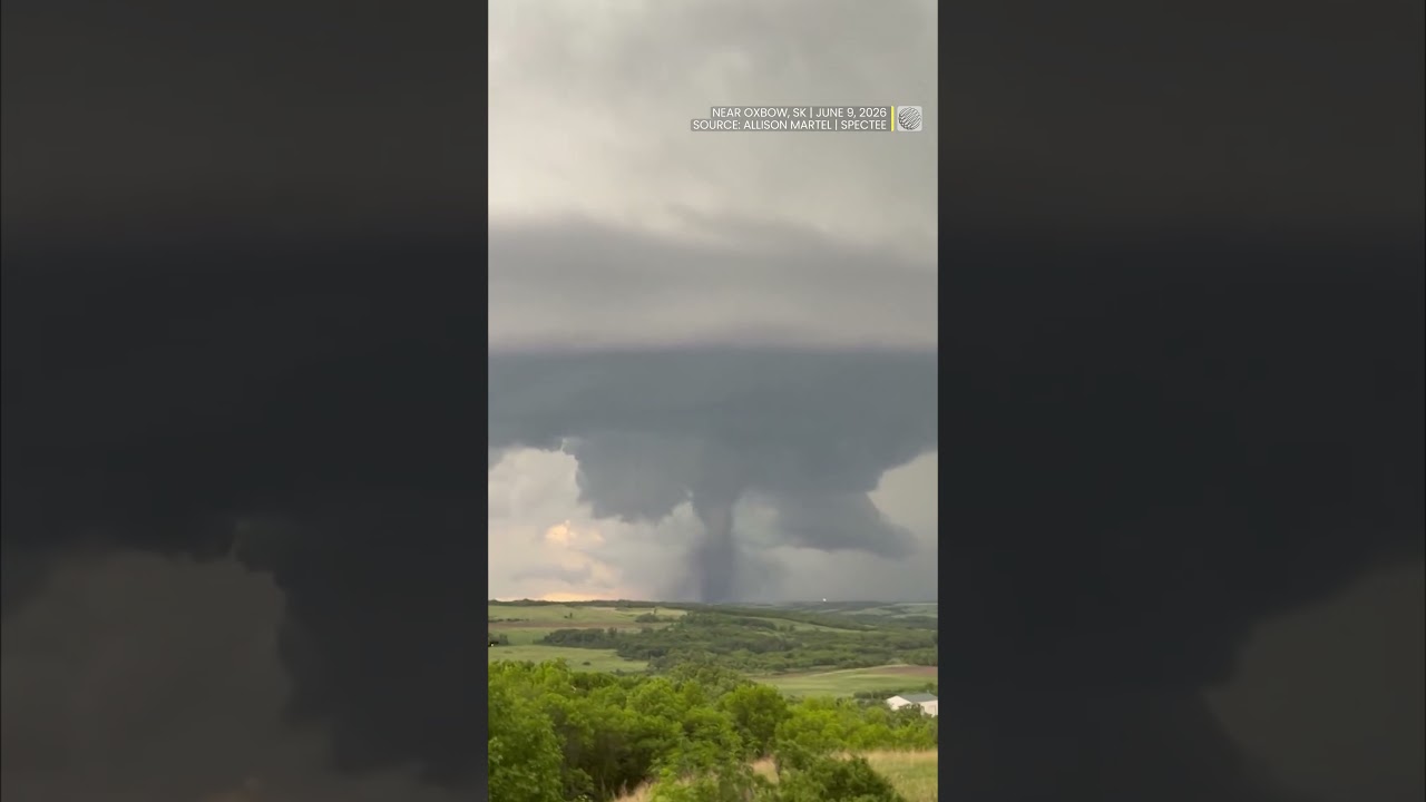 A tornado has been confirmed near Oxbow, Saskatchewan on June 9, 2026 | #shorts #tornado