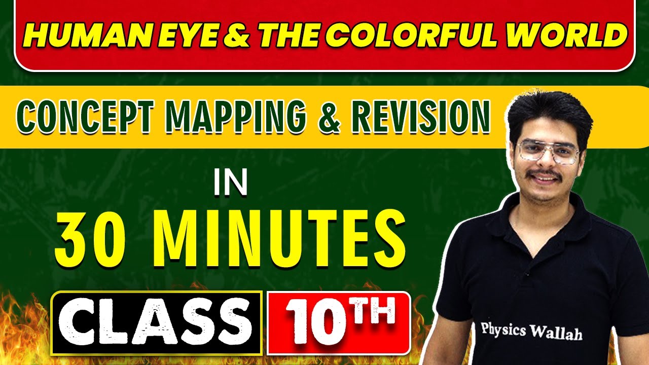 HUMAN EYE & THE COLORFUL WORLD in 30 Minutes || Mind Map Series for Class 10th