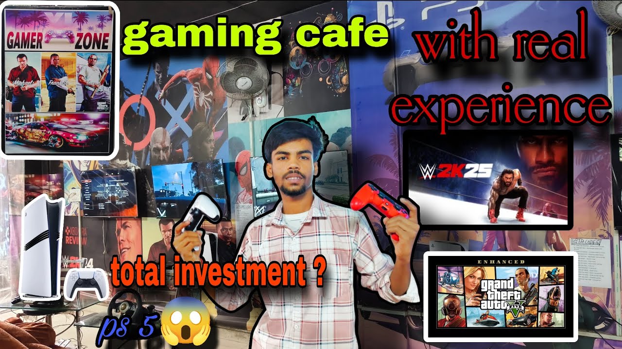 Gaming Cafe Reality 😱 | PS5 GTA 5 WWE 2K25 | Full Vlog