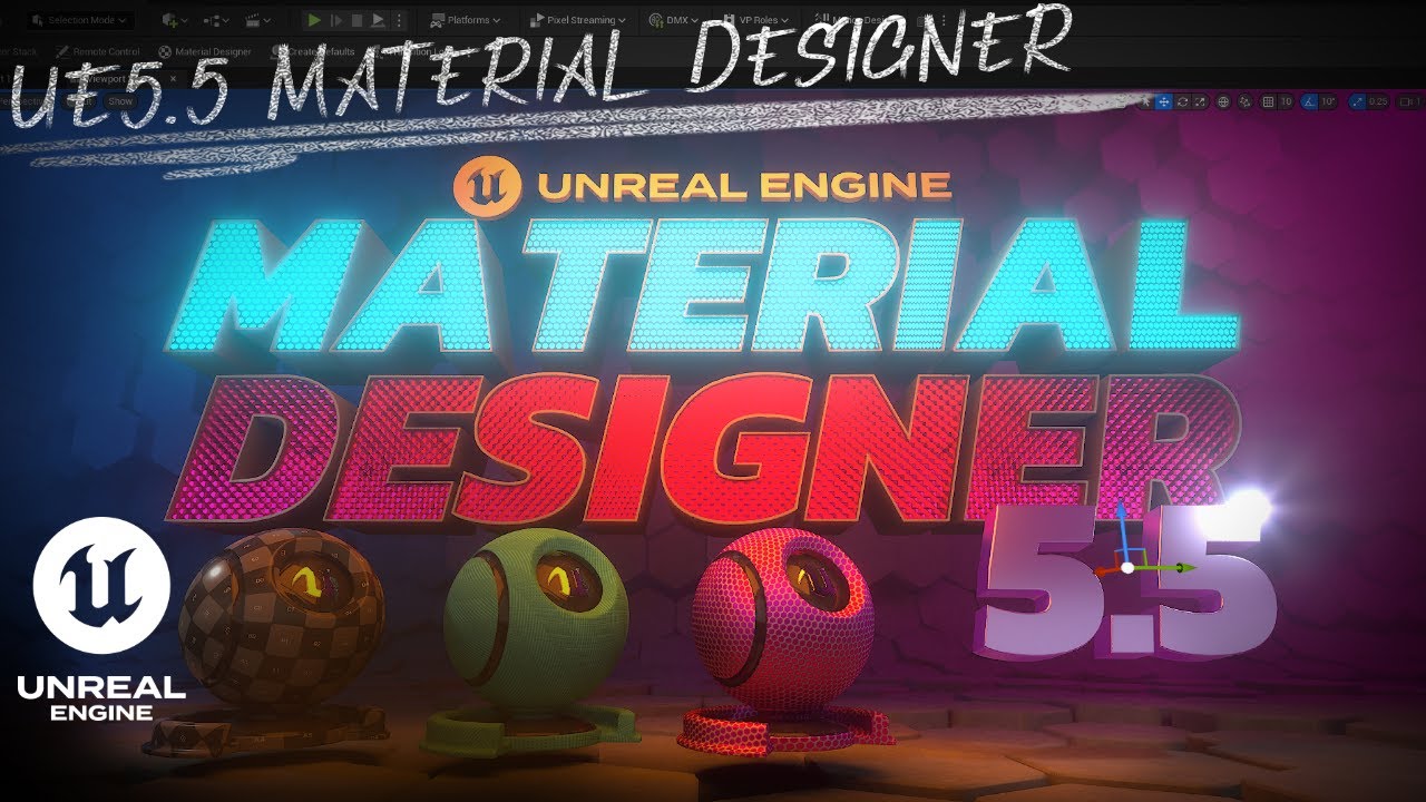 Unreal Engine Material Designer для динамической графики (UE5.5)