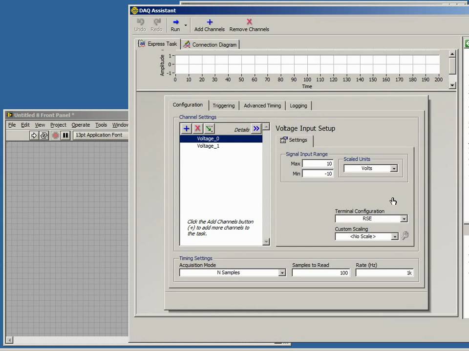 Data Acquisition with NI myDAQ: DAQ Assistant