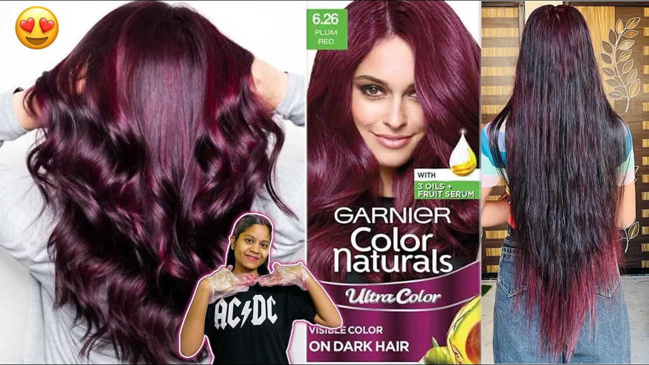 Garnier Hair Colour Plum Red 6.26 || Worth buying Or Not😩✅ || Garnier Hair Colour