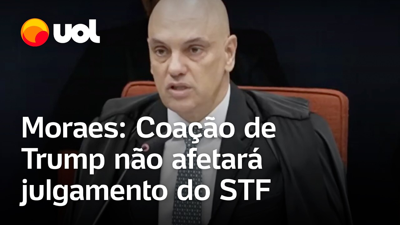 Moraes fala em organização criminosa e manda recado a Trump: 'Coação não afetará julgamento do STF'