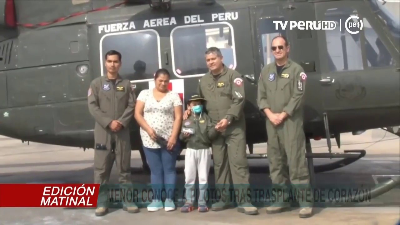 Niño con trasplante al corazón conoce a pilotos que trasladaron órgano
