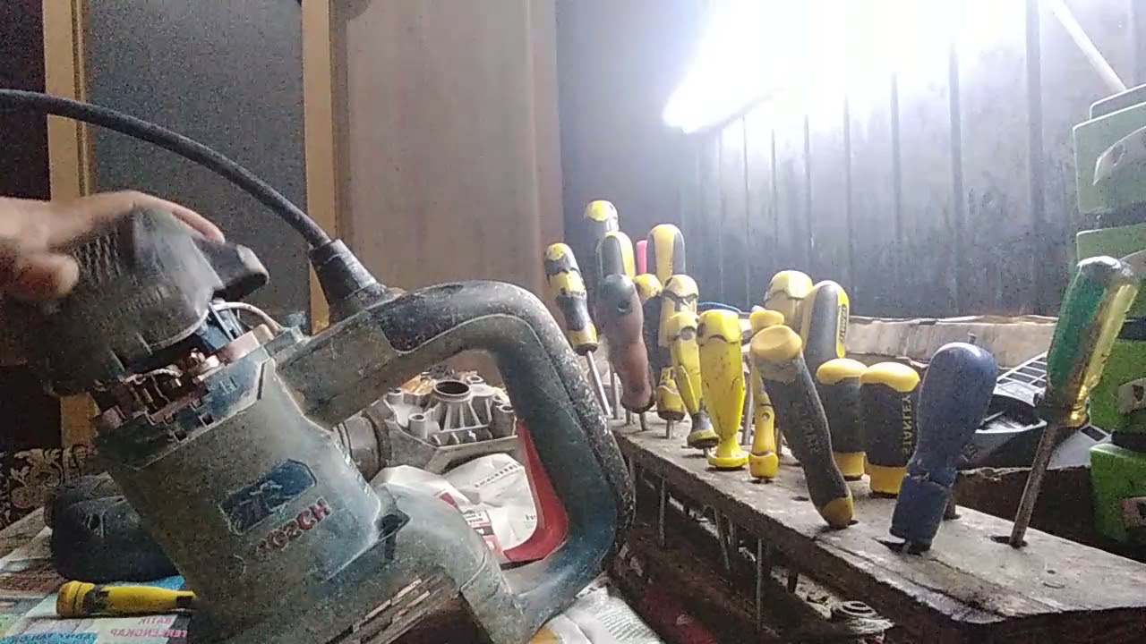 cara ganti angker dan gear Bosch tipe gsh 500