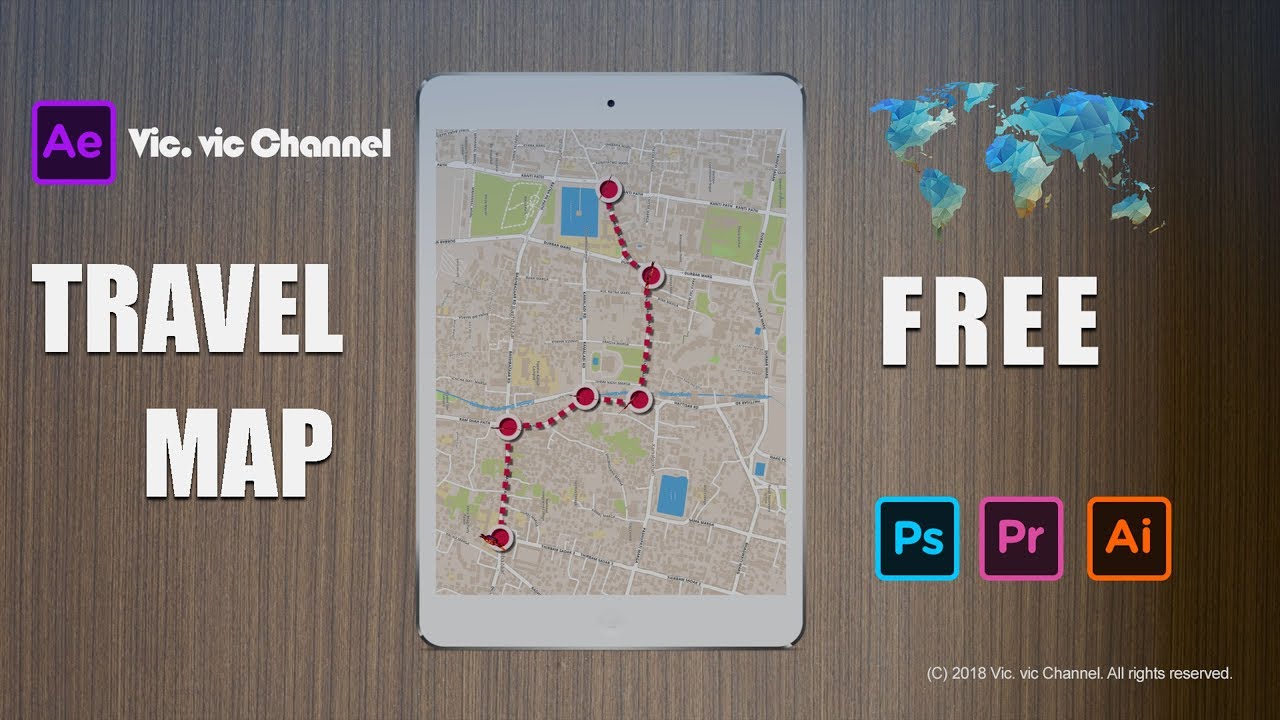 Animated Travel Map Path | Tutorial After Effect