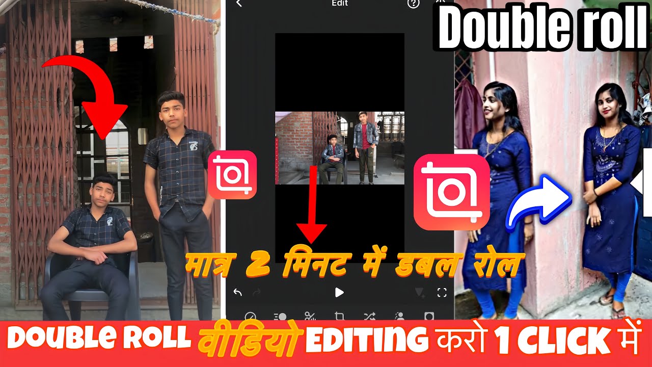 double role video editing inshot app | double role video kaise banaye | inshot video editing | video
