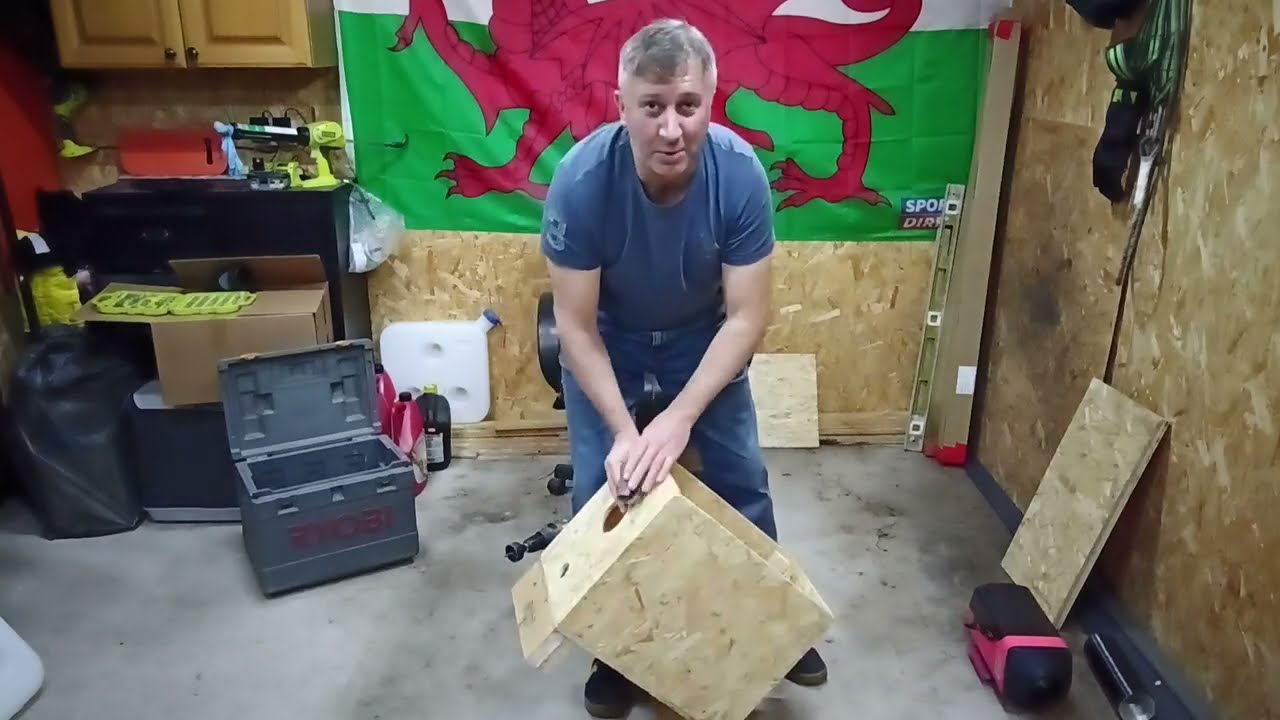 Chinese diesel heater box par 3. off grid garage build in north Wales 🏴󠁧󠁢󠁷󠁬󠁳󠁿