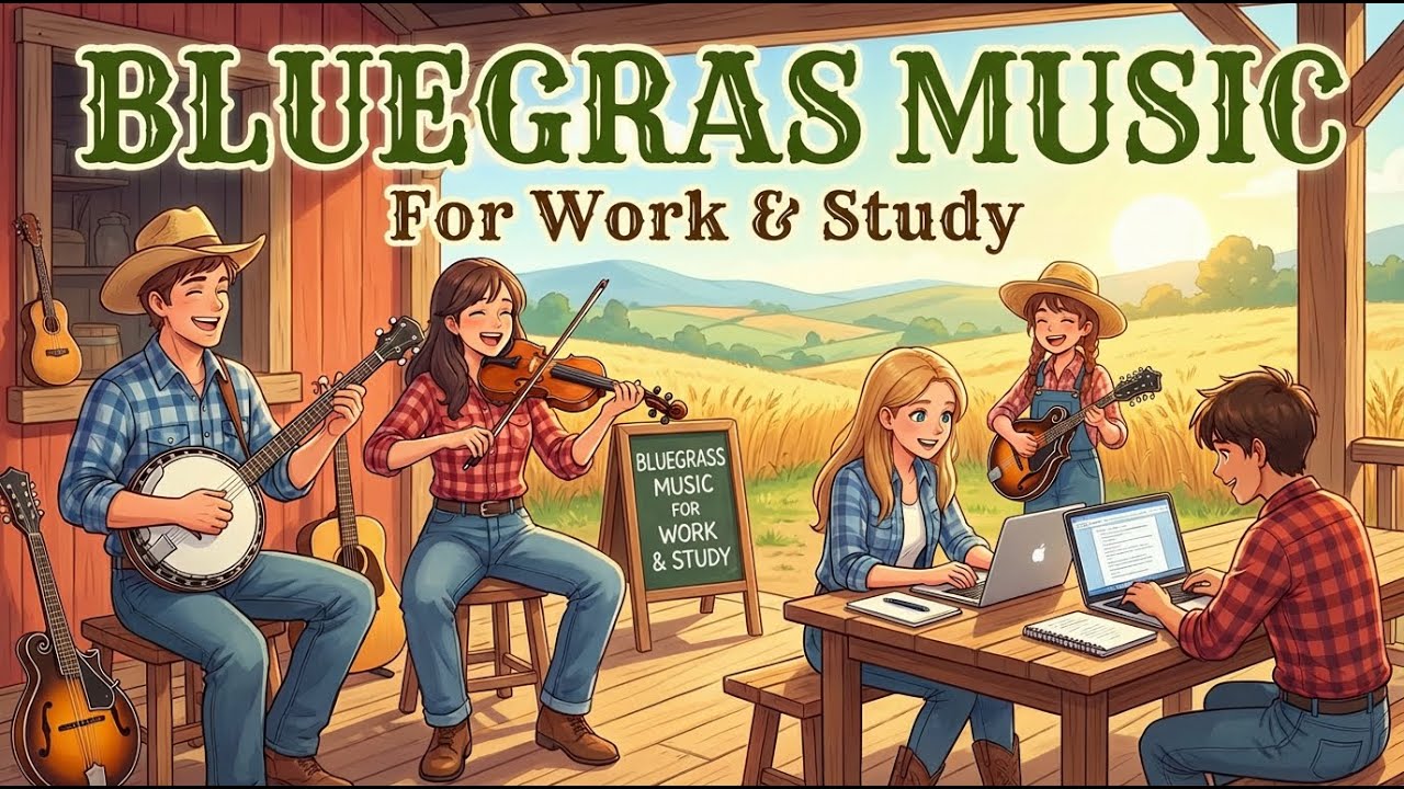 🪕 Bluegrass Music for Work & Study 🎵 Happy Instrumental Background Music #1