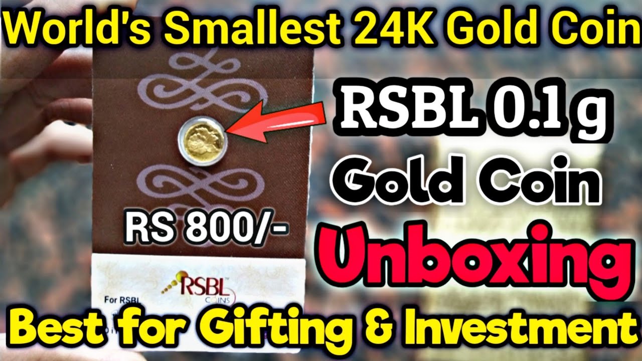 RSBL 0.1 gram 24K Gold Coin Unboxing in Telugu || World's Smallest Gold Coin