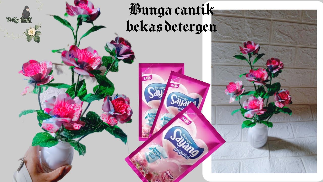 DIY Tutorial kerajinan bungkus sabun | cara membuat bunga cantik dari bungkus softergen