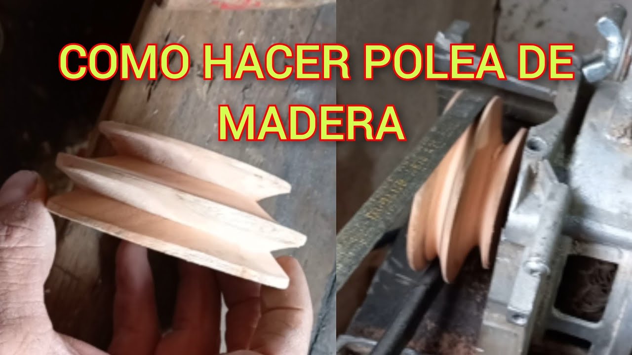 COMO HACER UNA POLEA EN MADERA (TORNO EN MADERA)