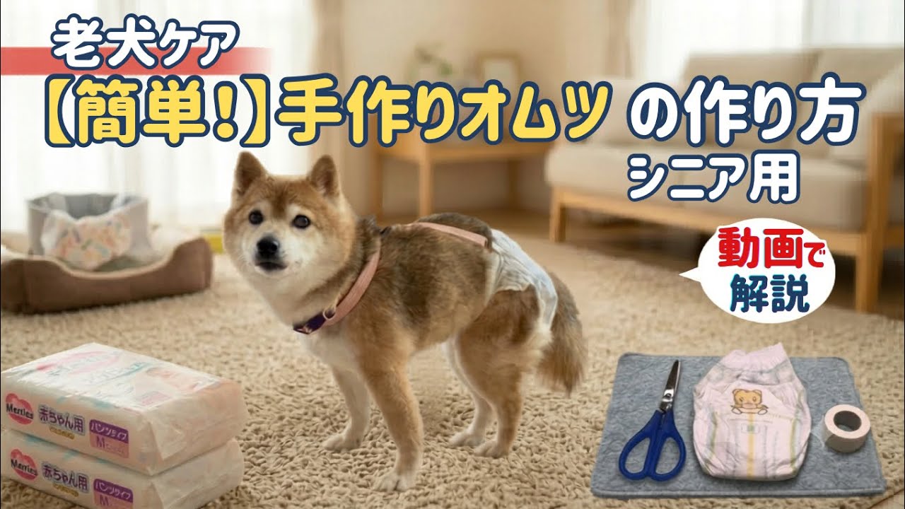 介護犬用オムツの作り方