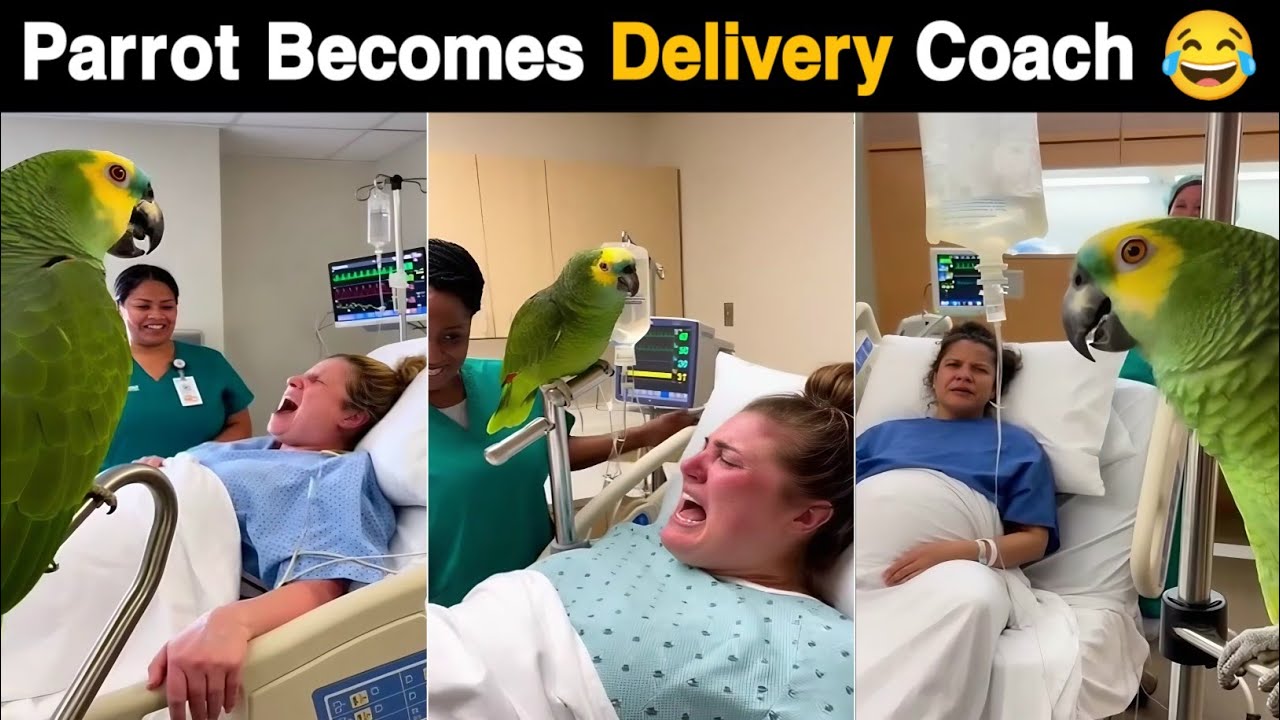Parrot Becomes Delivery Coach 😂 | Funniest Hospital Moment
